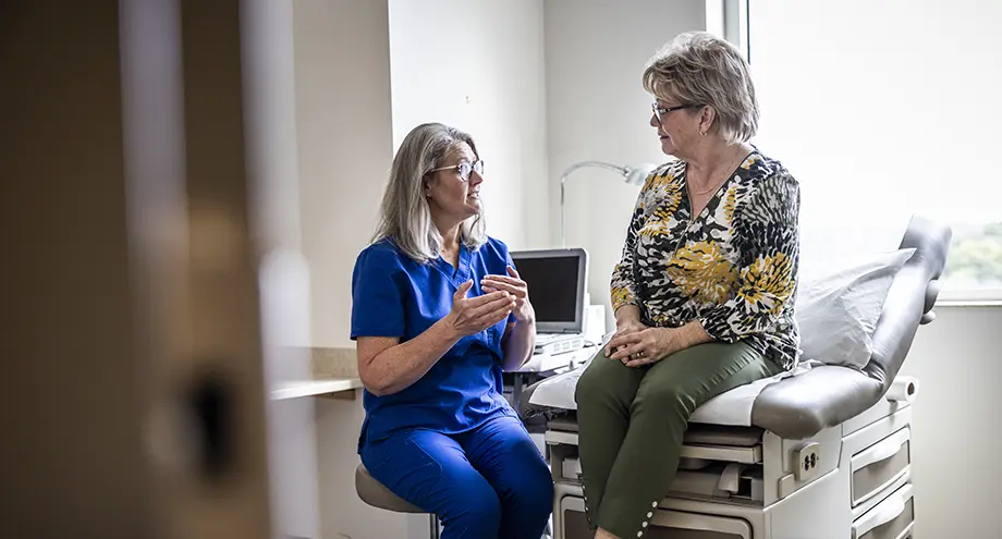 woman in a doctor's office