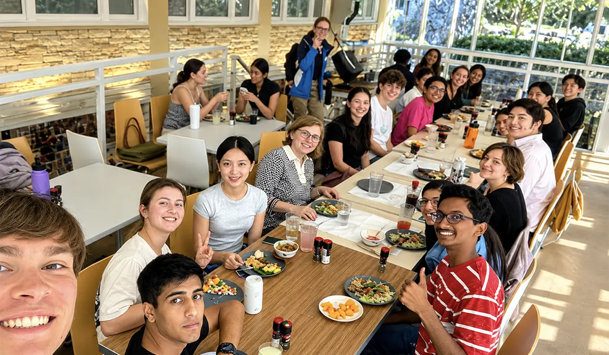 Group dining together